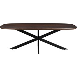 Livingfurn - Eetkamertafel Jesper Danish Oval Brown 180 cm - Mangohout