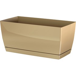 Prosperplast plantenpot - kunststof - mat goud - 40 x 19 x 18 cm - Plantenpotten