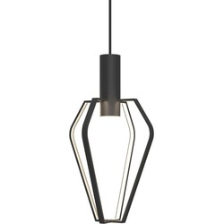 Moderne, futuristische hanglamp - zwart