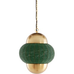 Light & Living - Hanglamp Ø33x38 cm CETARA kralen donker groen+brons