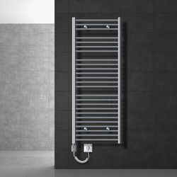 ECD Germany Badkamerradiator elektrisch met verwarmingselement 900W - 600 x 1500 mm - chroom - recht met zijaansluiting