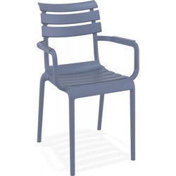 Tuinstoel met armleuningen FLORA 58x59x84 cm Grijs