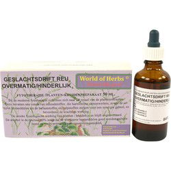 WORLD OF HERBS FYTOTHERAPIE OVERMATIGE GESLACHTSDRIFT REU 50 ML