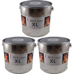Tuinfakkel vuur verlichting blik - 3x - 16,5 x 15 cm - 6-12 branduur - Fakkels