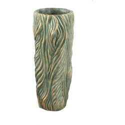 PTMD Bloempot Alexio - 20x20x45 cm - Cement - Groen