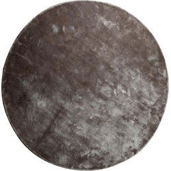 PTMD Flavia Rond Tapijt - H1 x Ø200 cm - Viscose - Grijs