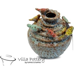 Villa Pottery  Blauwe vaas Grenada - Vaas Grenada D12xH14