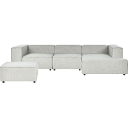 Beliani APRICA - Modulaire Sofa-Grijs-Linnen