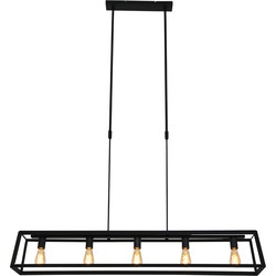 Mexlite hanglamp Buckley - zwart - metaal - 2675ZW