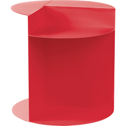 Beliani TAGGART - Bijzettafel-Rood-IJzer