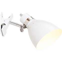 Steinhauer wandlamp Spring - wit - metaal - 13 cm - E27 fitting - 6827W
