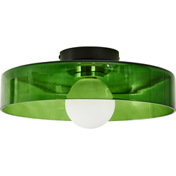 Beliani LUGUSE - Plafondlamp-Groen-Glas
