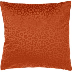 Dutch Decor CHESSY - Sierkussen met dierenprint 45x45 cm Potters Clay - oranje - Dutch Decor