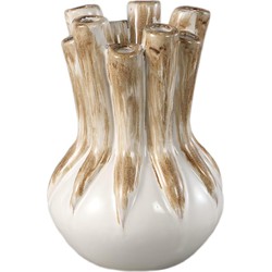 PTMD Vaas Manali - 18x18x25 cm - Keramiek - Creme
