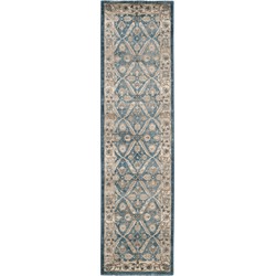 Safavieh Traditional Indoor Woven Area Rug, Sofia Collection, SOF378, in Blue & Beige, 66 X 244 cm