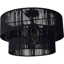 Urban Interiors - Plafondlamp - Diro zwart Jute - Ø45