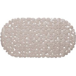 Wicotex Douchemat - ovaal - taupe - steentjes - 68 x 35 cm - Badmatjes
