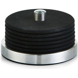 Zeller Glas/Glazen onderzetters - 6x - zwart - siliconen - Dia 10 cm - Glazenonderzetters