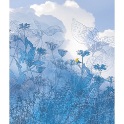 Sanders & Sanders fotobehang blauwe lucht blauw - 200 x 250 cm - 611954