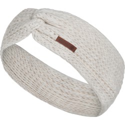 Knit Factory Joy Gebreide Dames Hoofdband - Haarhand - Beige - One Size