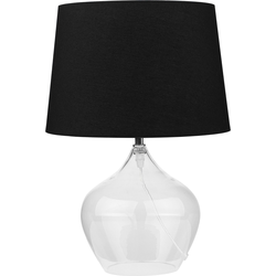 Beliani OSUM - Tafellamp-Zwart-Glas