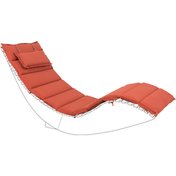 BRESCIA - Zitkussen - Rood  - 180 x 60 cm  - Polyester