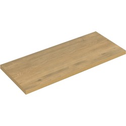 Badplaats Wastafelblad Angela 120 x 48 x 3,5 cm - Eiken - Wastafelblad voor Onderkast