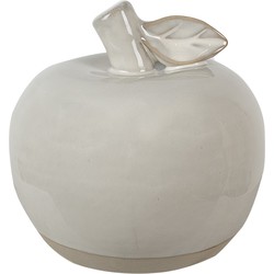 Clayre & Eef Decoratie Appel 6 cm Beige Porselein