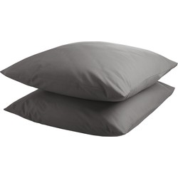 DoubleDry Kussensloop 2 stuks - 100% natuurlijk katoen - 2x 60x70 - grijs