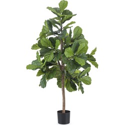 Greenmoods Ficus Tabaksplant Lyrate - Ficus lyrata - Kunstplant - 1 Stuk - 150cm