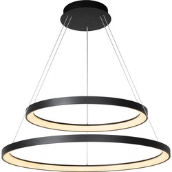 Volan speciale hanglamp diameter 78 cm LED dimbaar 1x92W 2700K zwart
