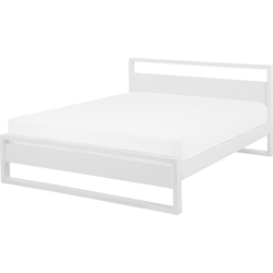 GIULIA  - Tweepersoonsbed - Wit - 140 x 200 cm - Dennenhout