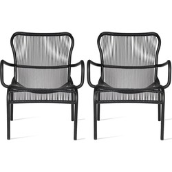 Vincent Sheppard Loop Lounge Chair - Set Van 2 - Zwart
