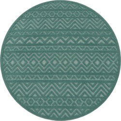 Binnen & Buitenkleed - Vloerkleed Livotta Geo - Turquoise - 240x340 cm