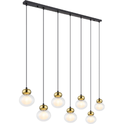 7-lichts hanglamp modern | Glas | Hanglamp | Transparant | Woonkamer | Eetkamer