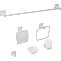 Beliani UVITA - Badkamer hardware set-Zilver-Aluminium