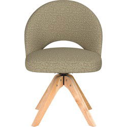Eetkamerstoel Mick Groen Houten Swivel - Giga Meubel