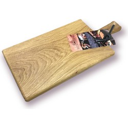 De smikkelplank rustiek eikenhouten serveerplank 40cm FSC