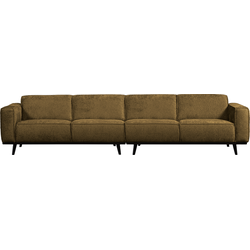 STATEMENT XL 4-ZITS BANK 372 CM STRUCTURE VELVET BRASS