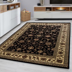 Tapijtenloods Marrakesh Nimrud Oosters Vloerkleed Zwart Laagpolig- 160x230 CM