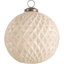 Clayre & Eef Kerstbal  Ø 12 cm Goudkleurig Glas Rond Kerstboomversiering