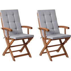 Beliani MAUI PREMIUM - Tuinstoel-Lichte houtkleur-Acaciahout