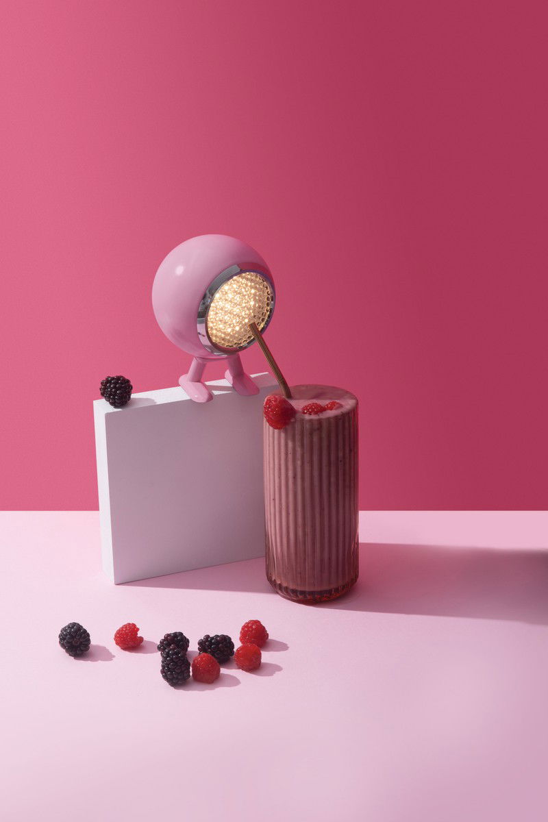 Mr. Wattson - Norbitt LED lamp - Smoothie Pink - oplaadbaar met usb - 3 standen dimbaar - 8,3x10x12,5 cm - 