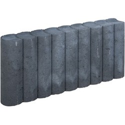 5 stuks! Rondo palissade zwart 8x25x50 cm - Gardenlux