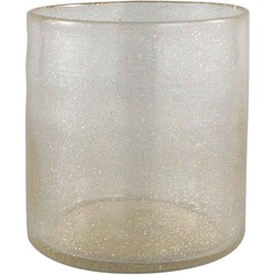 PTMD Levia Rond Windlicht - H16 x Ø15 cm - Glas - Goud