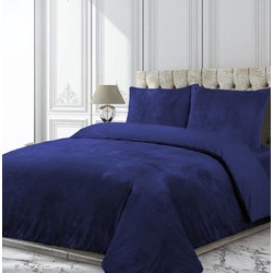 Velvet Dreams - Dekbedovertrek - Blauw - 200x200/220 + 2 Kussensloop 60x70 cm (2-pers)