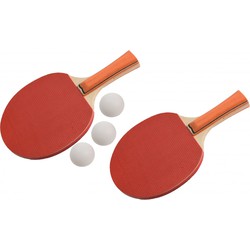 Tafeltennisset met 2x Tafel tennis Batjes & 3 Tafel tennis ballen - 5-Delige pingpong tafel Set - Kinderen & Volwassenen Tafel