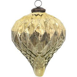 Clayre & Eef Kerstbal  Ø 13 cm Goudkleurig Glas Kerstdecoratie