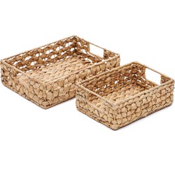 Kave Home - Set van 2 Tressa-dozen van natuurvezel 27 x 20 cm / 36 x 27 cm