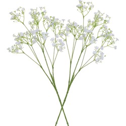 2x stuks kunstbloemen Gipskruid/Gypsophila takken wit 70 cm - Kunstbloemen